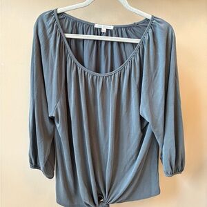 Gray Women's Top brand- Green Envelope